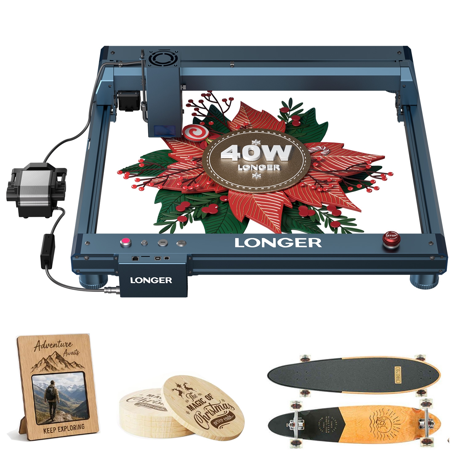 Industrial Laser Engraver - LONGER 40W CNC-Lasergravierer und -schneider 450x440mm